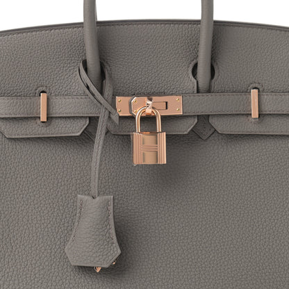 Hermes Togo Birkin 25 Etain 7 of 11