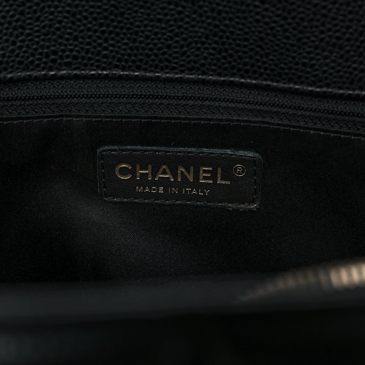 Caviar Quilted Grand Shopping Tote GST Black