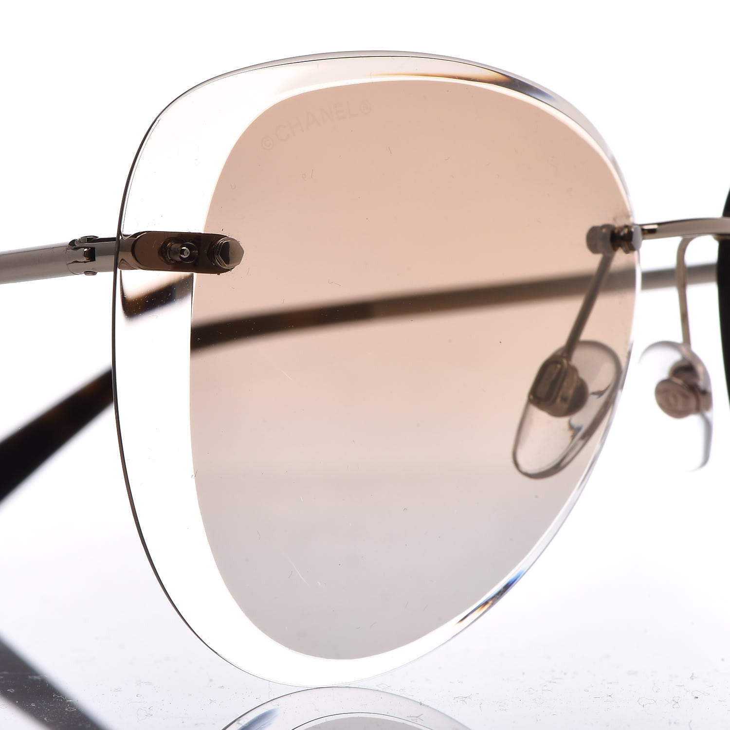 Chanel Metal Pilot Sunglasses 4239 Gold 7 of 8