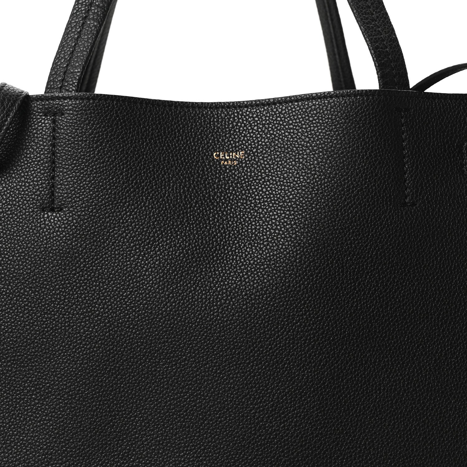 Celine Soft Grained Calfskin Small Belt Cabas Phantom Black 8 of 10