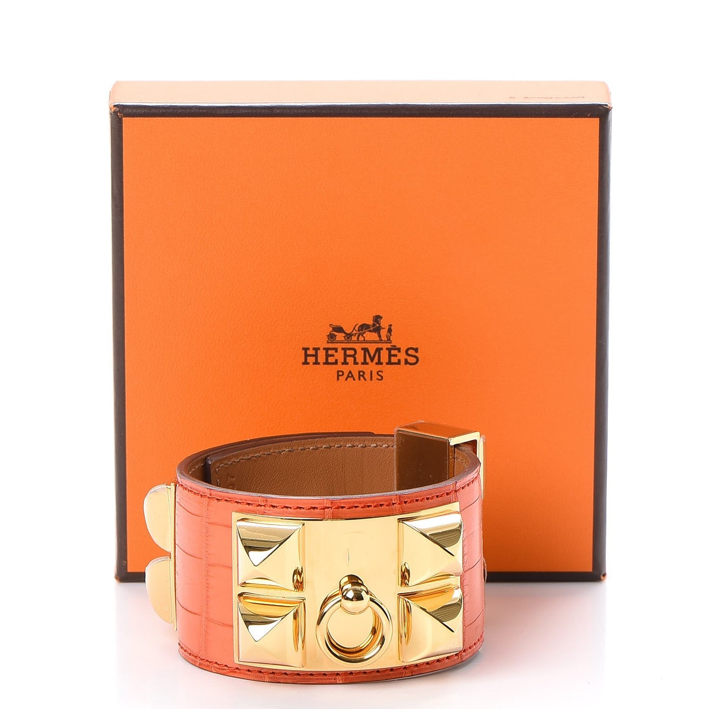 Matte Alligator Collier De Chien CDC Bracelet S Orange Poppy