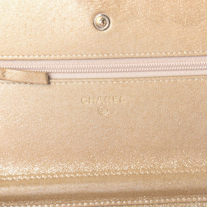 Chanel Iridescent Calfskin Quilted Wallet On Chain WOC Gold 6 of 12