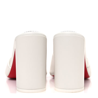 Christian Louboutin Nappa Jane 85 Mule Sandal Pumps 38 White 6 of 10