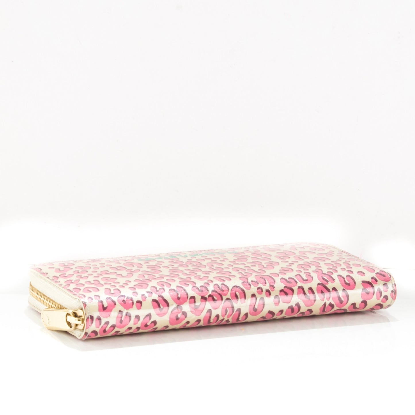 Vernis Leopard Zippy Wallet Blanc Corail