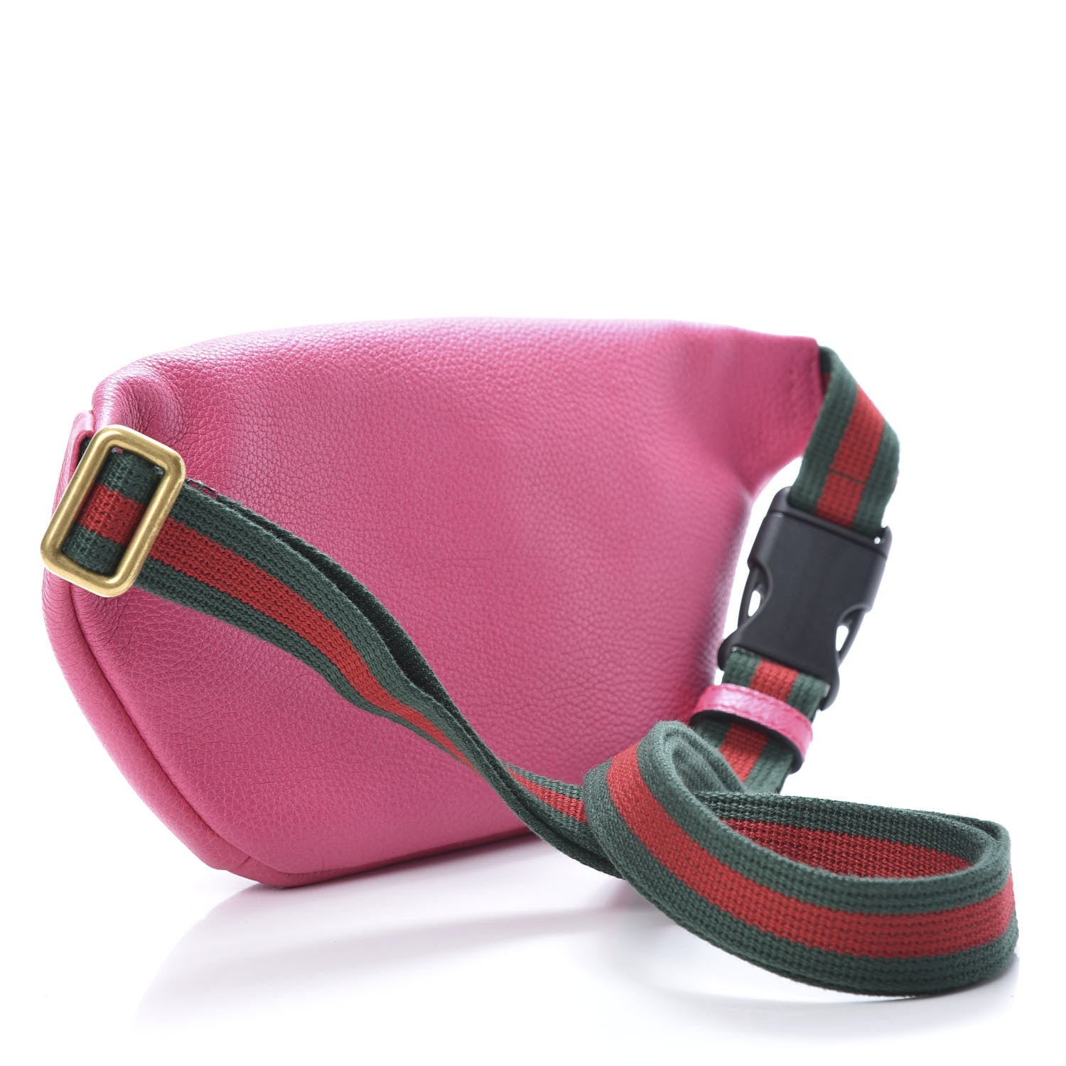 Gucci Grained Calfskin Small Logo Belt Bag Box Pink Green 3 of 11