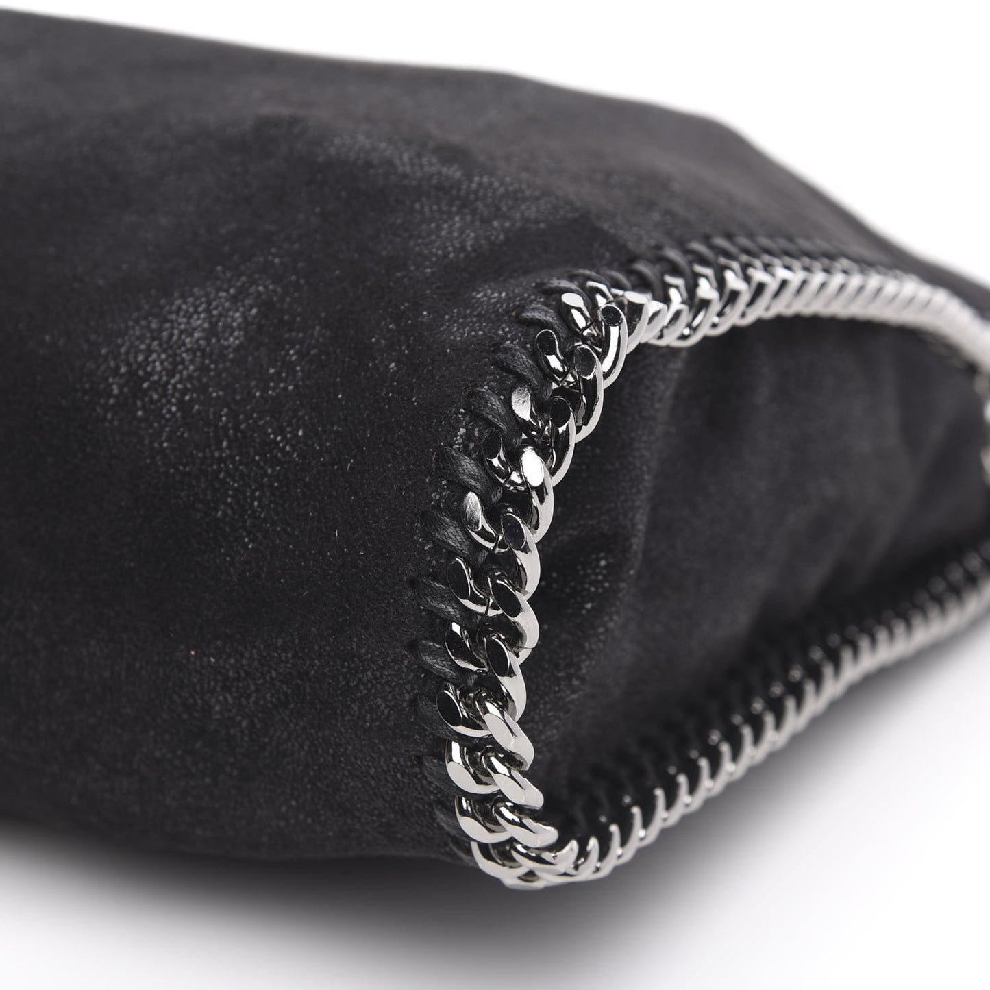 Shaggy Deer Mini Falabella Fold Over Tote Black