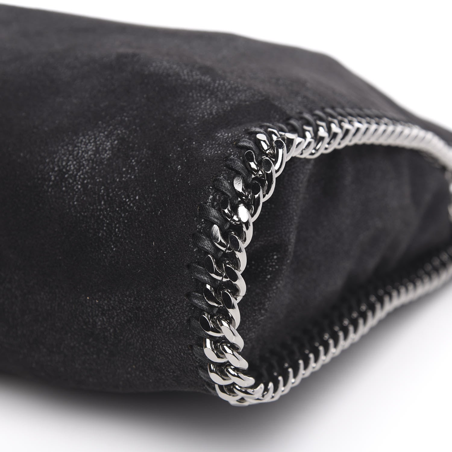 Stella McCartney Shaggy Deer Mini Falabella Fold Over Tote Black 9 of 9