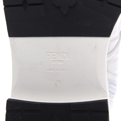 Fendi Nappa FF Embossed Womens Biker Boots 38 Snow 7 of 7