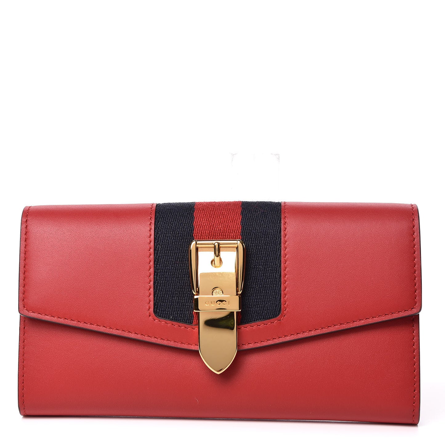 Calfskin Sylvie Continental Wallet Hibiscus Red