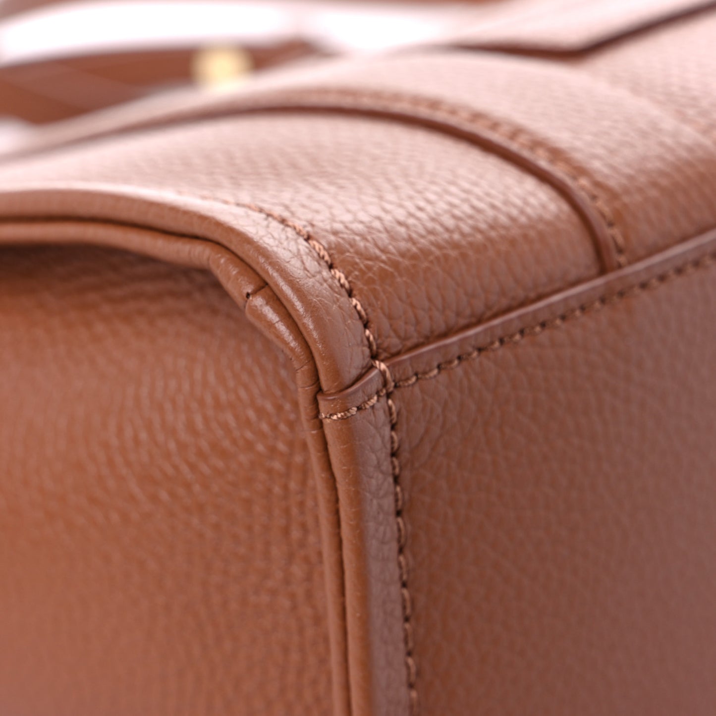 Grained Calfskin Small The Tote Bag Argan Oil