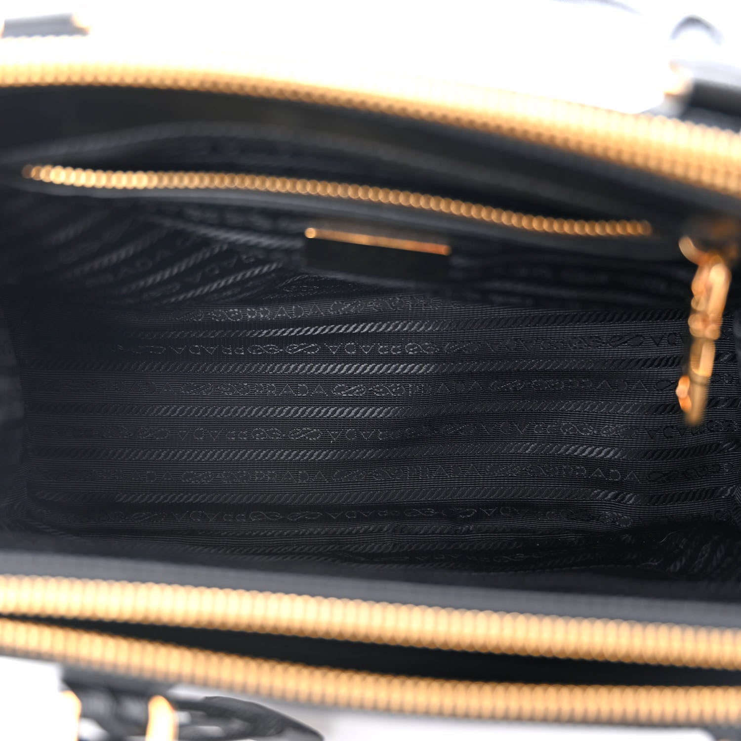 Prada Saffiano Small Galleria Double Zip Tote Black 5 of 10