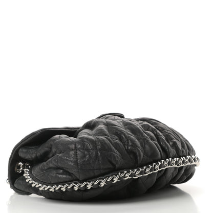 Chanel Washed Lambskin Quilted Medium Chain Around Messenger Black 4 of 10