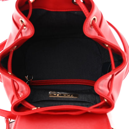 Chanel Lambskin CC Mania Backpack Red 5 of 9
