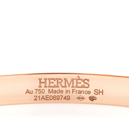 Hermes 18K Rose Gold Diamond PM Kelly Pave Bracelet SH 4 of 5