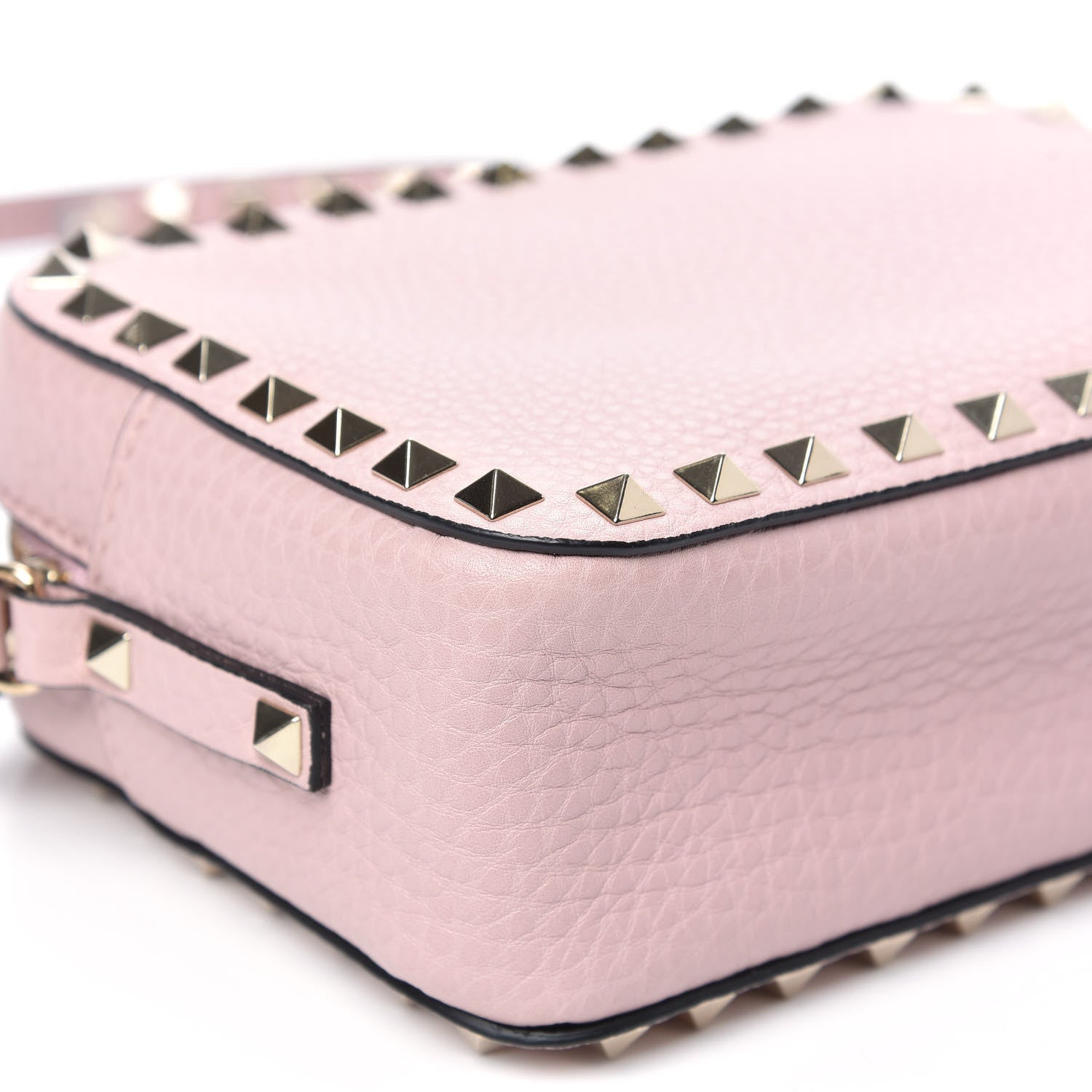 Valentino Garavani Pebbled Calfskin Rockstud Camera Crossbody Bag Cipria 7 of 8