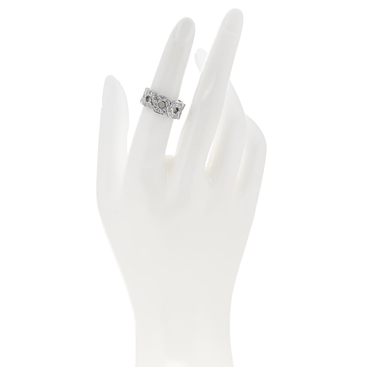 Tiffany Platinum Diamond Wide Eternal Link Band Ring 51 5.75 2 of 5