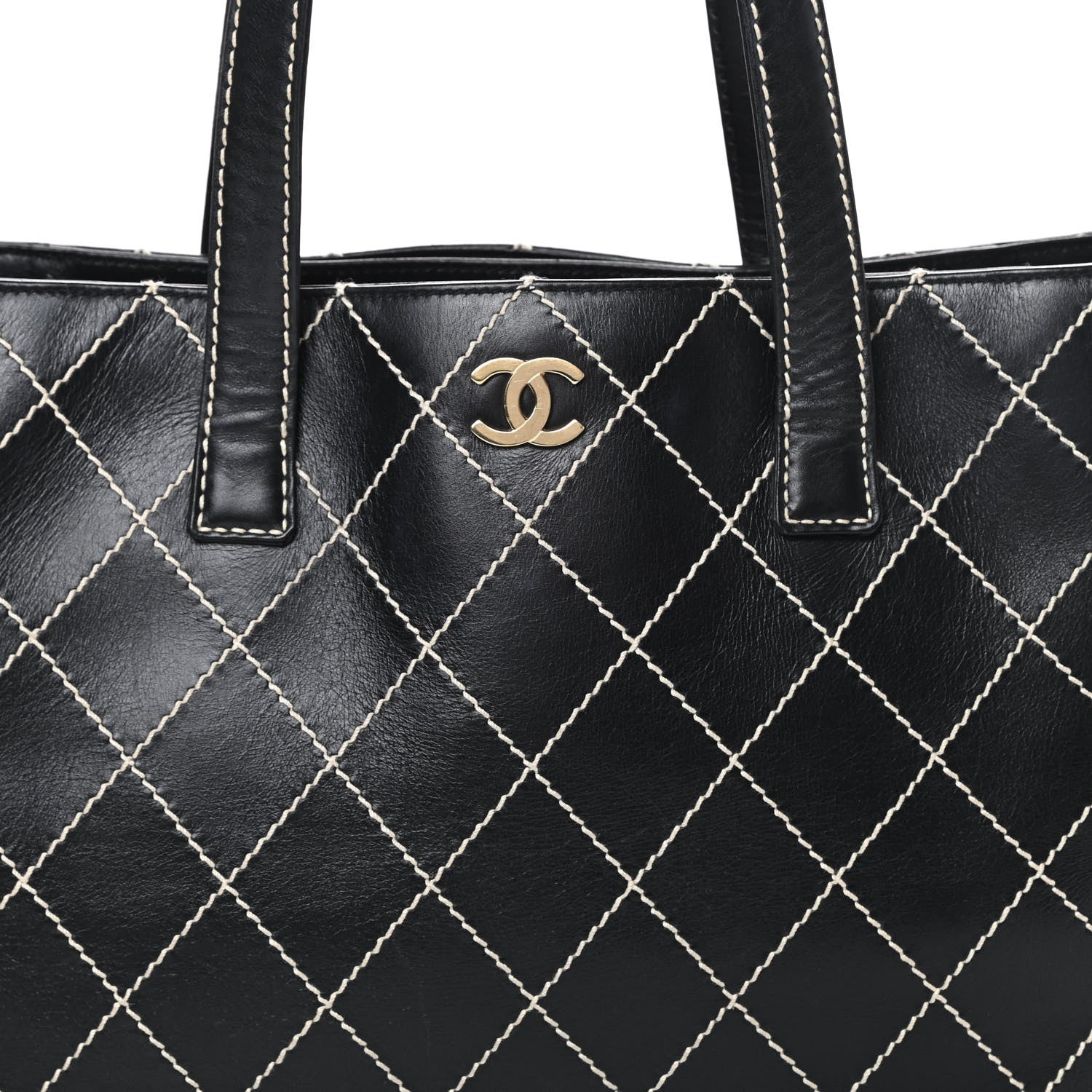 Chanel Calfskin Wild Stitch Large Tote Black 8 of 16