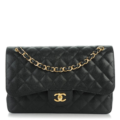 Chanel Caviar Quilted Jumbo Double Flap Black 1 of 8