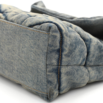 Saint Laurent Denim Quilted Small Loulou Puffer Monogram Chain Satchel Blue Cinnamon 9 of 9