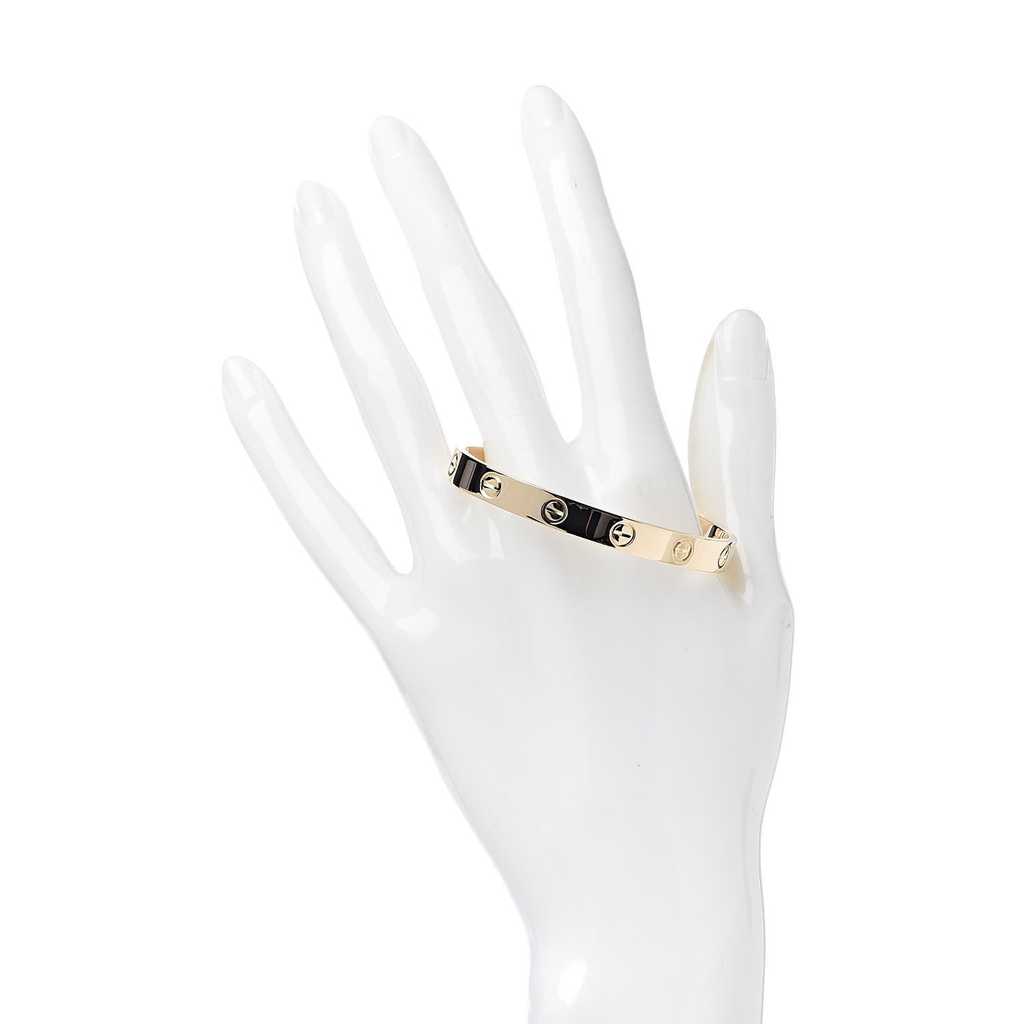 18K Yellow Gold LOVE Cuff Bracelet 16