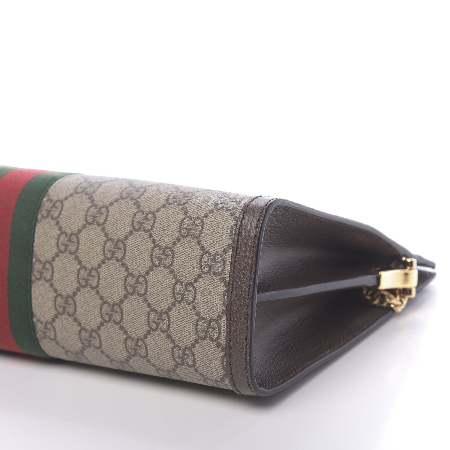 Gucci GG Supreme Monogram Web Medium Ophidia Chain Shoulder Bag Brown 9 of 10