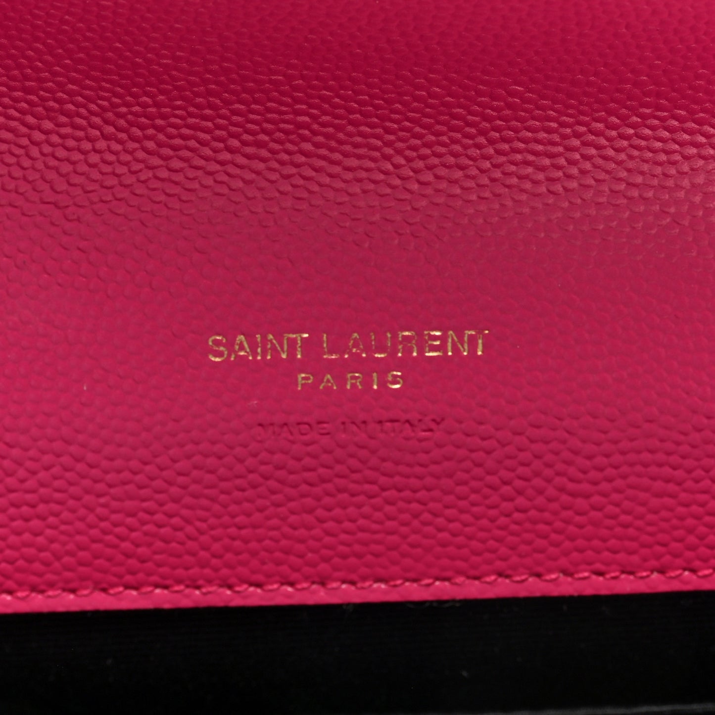 Grain De Poudre Matelasse Chevron Monogram Envelope Clutch Fuchsia
