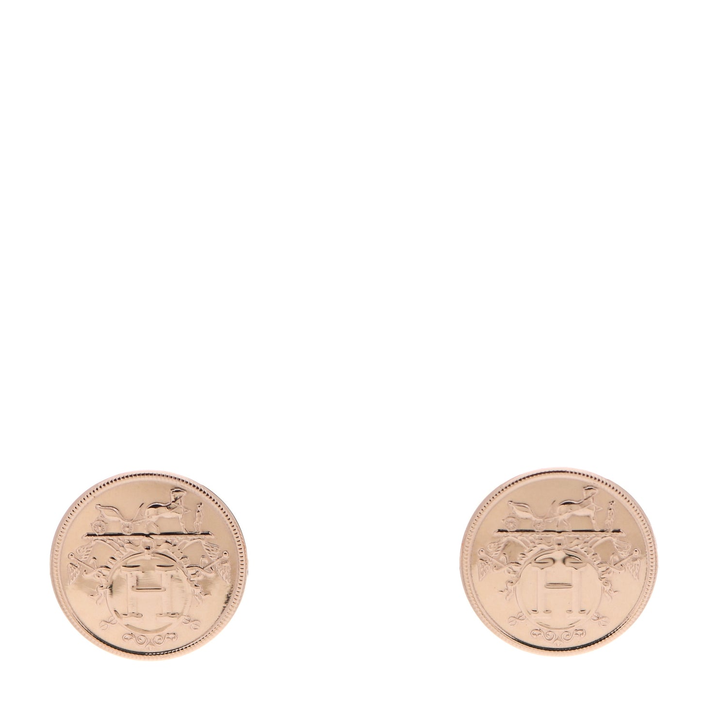18K Rose Gold TPM Ex-Libris Stud Earrings