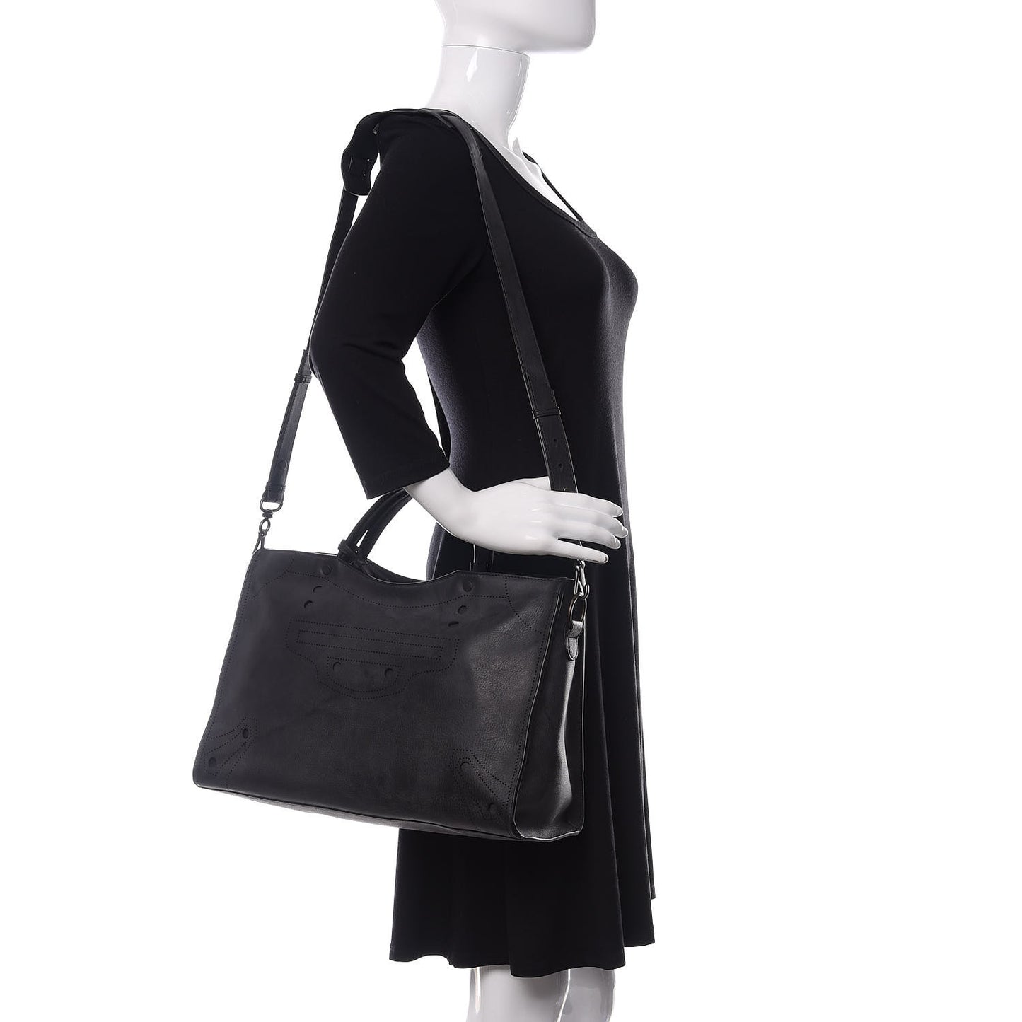 Veau Soyeux Perforated Blackout Hardware City Black