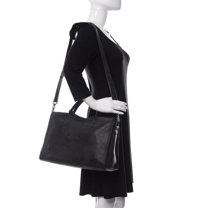 Balenciaga Veau Soyeux Perforated Blackout Hardware City Black 2 of 12