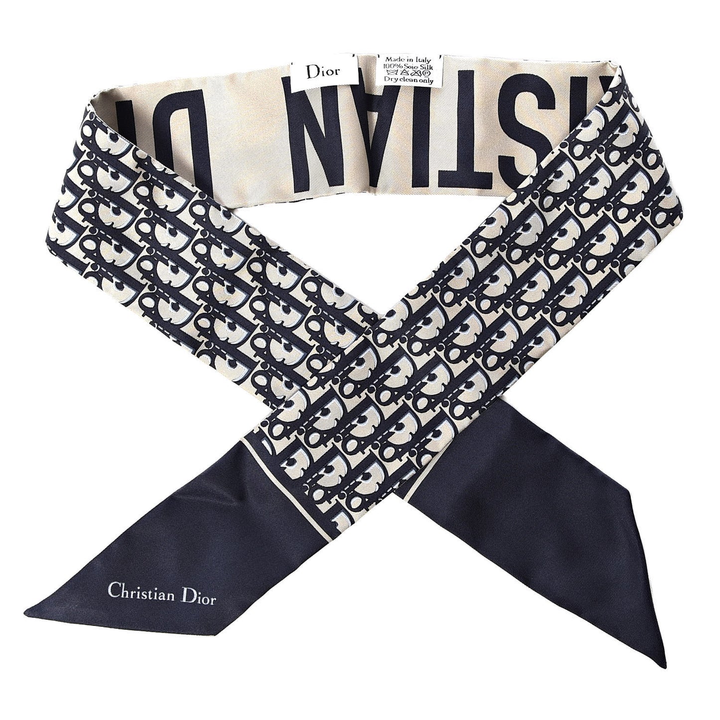 Silk Oblique Mitzah Scarf Blue