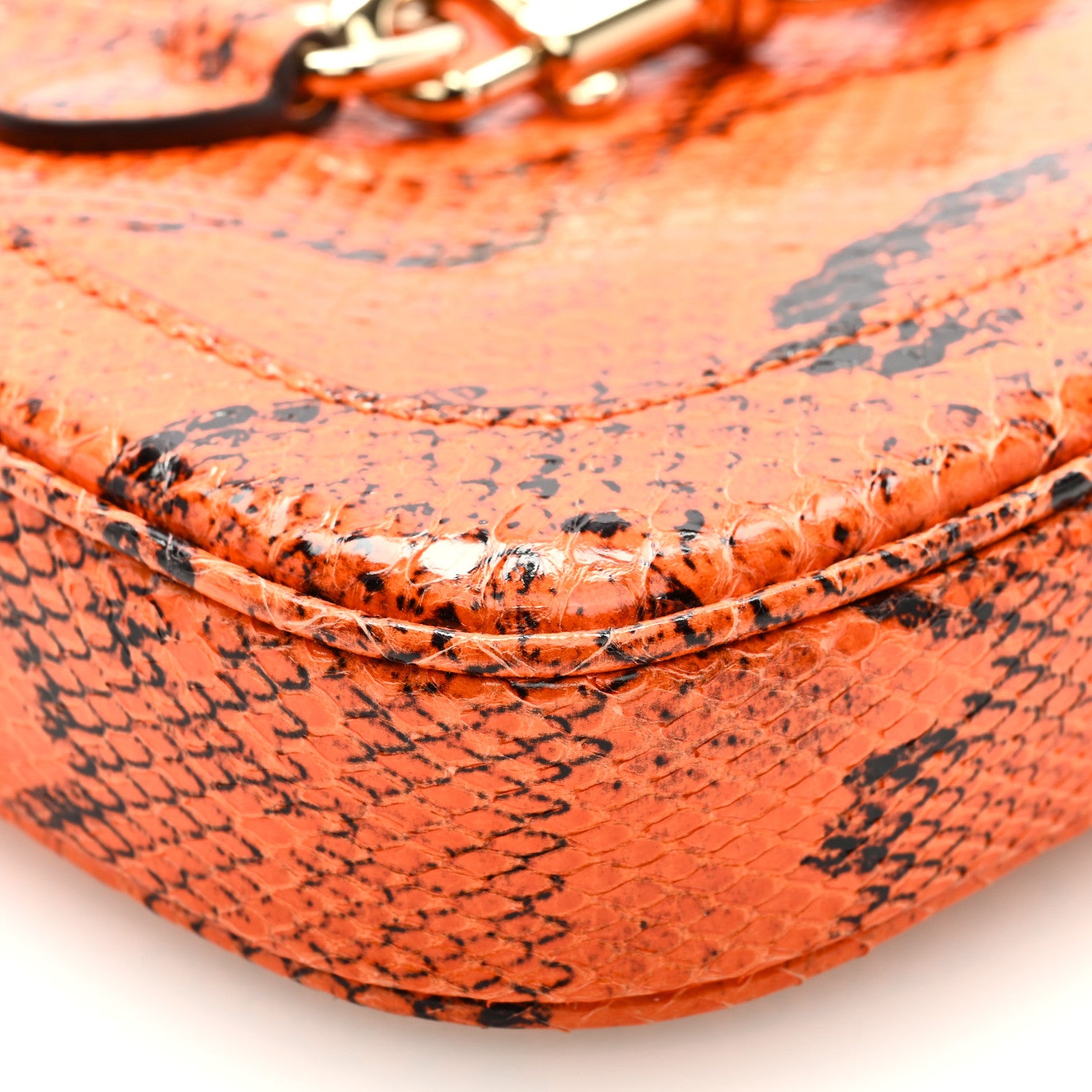 Gucci Snakeskin Mini Jackie Notte Bag Orange 7 of 7