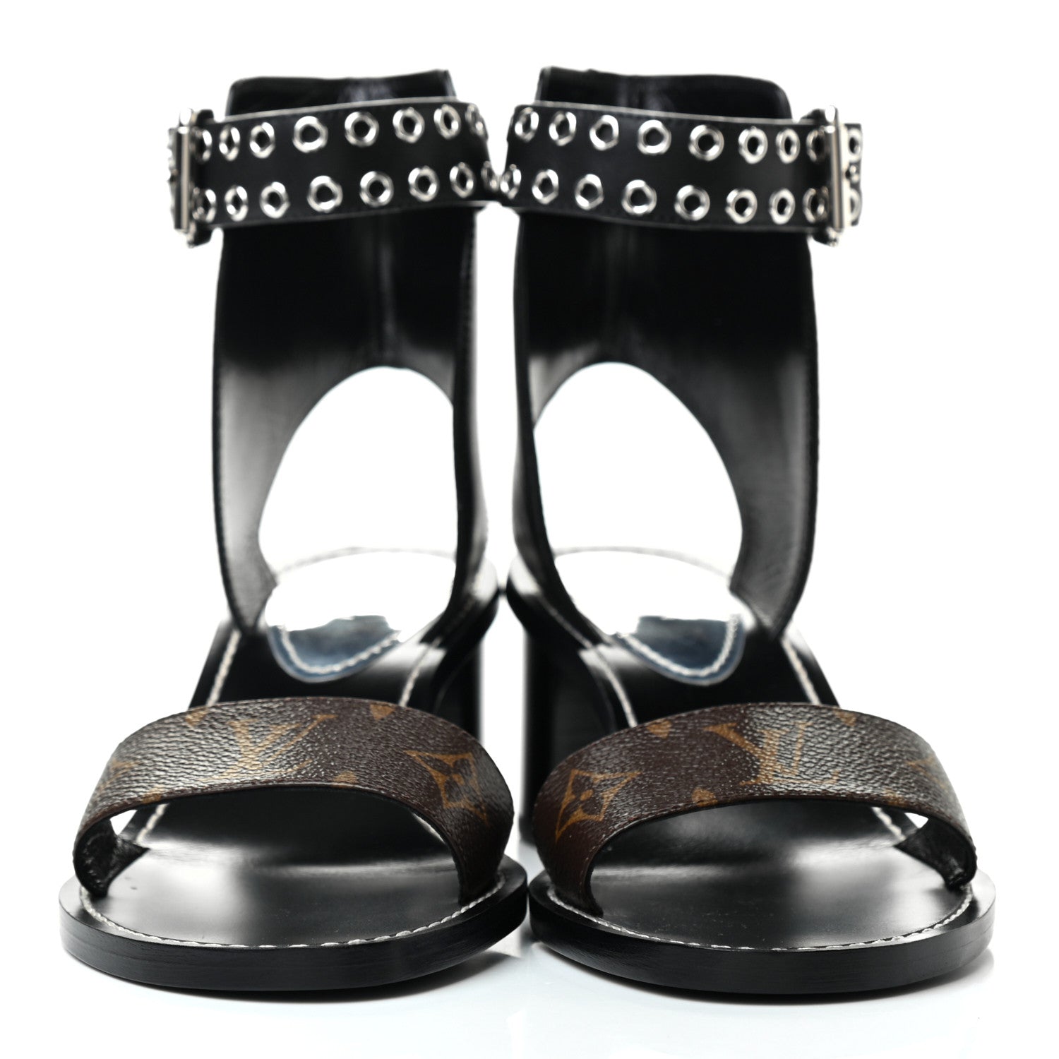Louis Vuitton Calfskin Monogram Passenger Sandals 40 Black 2 of 5