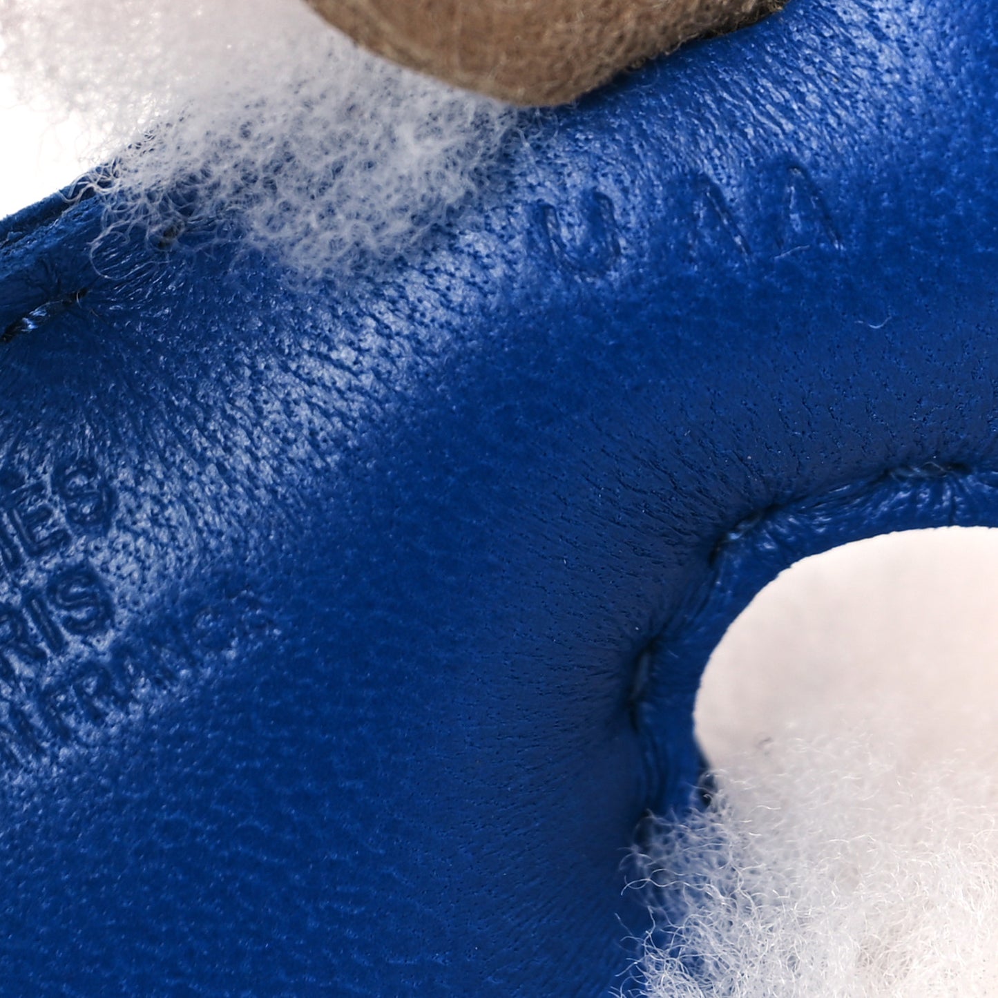 Milo Lambskin Shearling Budy Charm Bleu Saphir