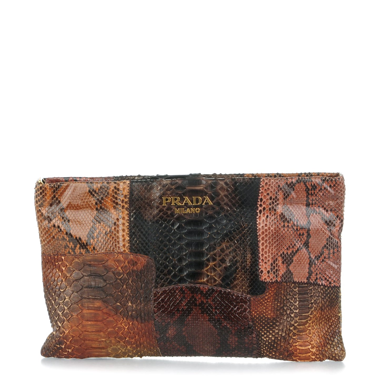 Python Patch Pochette Clutch Bruciato