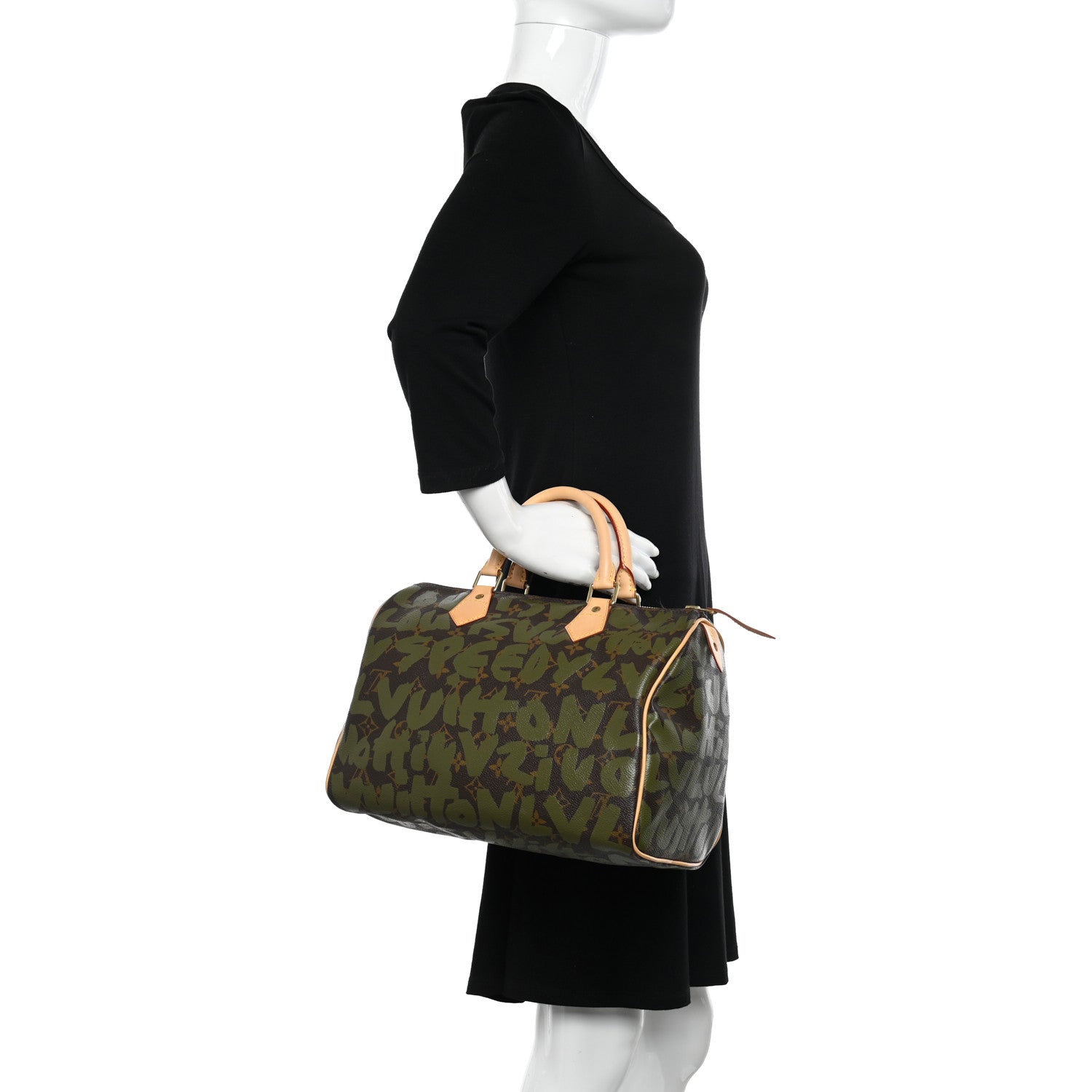 Louis Vuitton Monogram Graffiti Speedy 30 Kaki 2 of 13