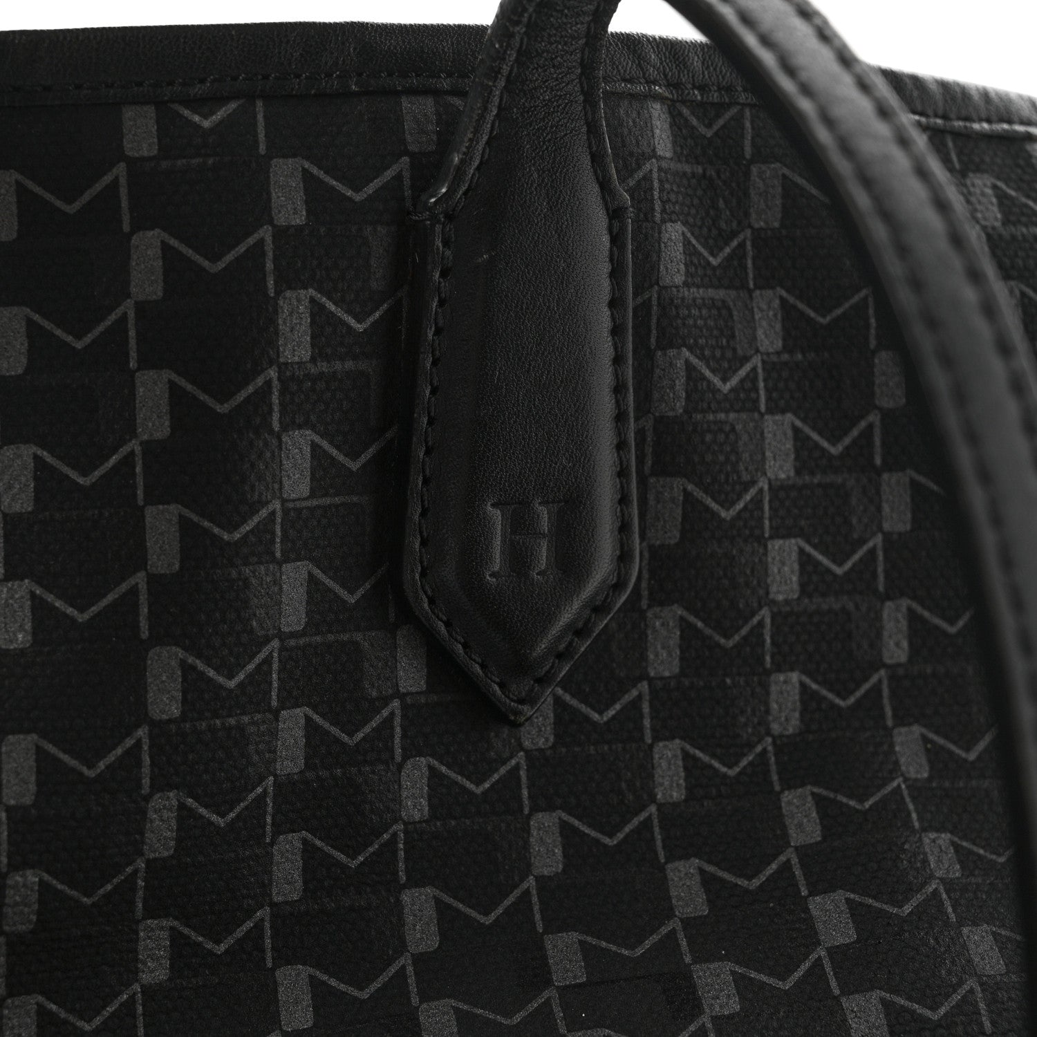 Moynat Calfskin Canvas 1920 M Monogram MM Tote  Black 15 of 15