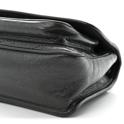 Saint Laurent Crinkled Calfskin Matelasse Monogram Baby Niki Chain Satchel Storm 10 of 12