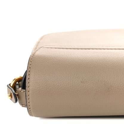 Versace Grained Calfskin La Medusa Flap Shoulder Bag Taupe 12 of 13