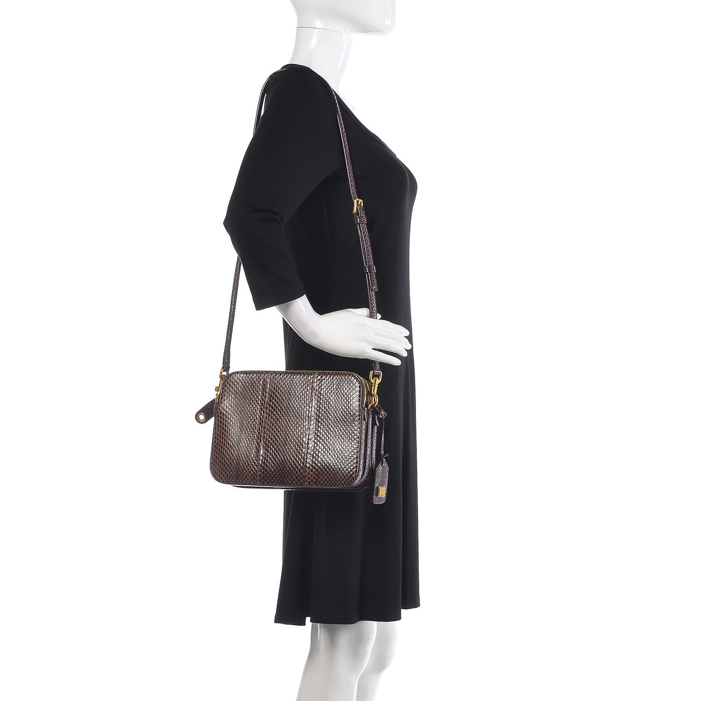 Snakeskin Tri-color Crossbody Bag Purple