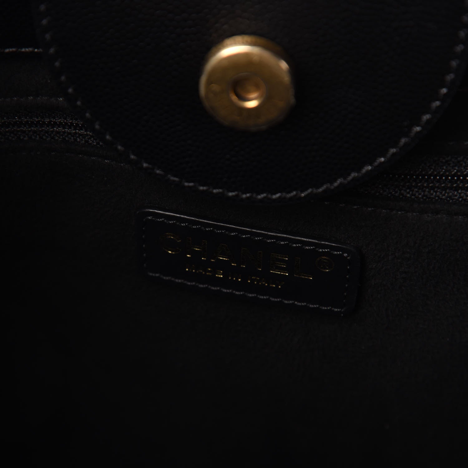 Chanel Caviar Small Studded Deauville Tote Black 8 of 9
