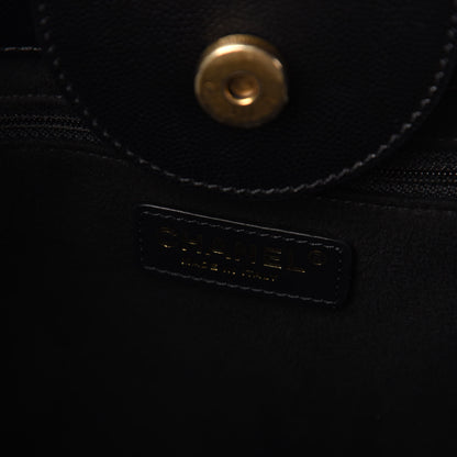 Chanel Caviar Small Studded Deauville Tote Black 8 of 9