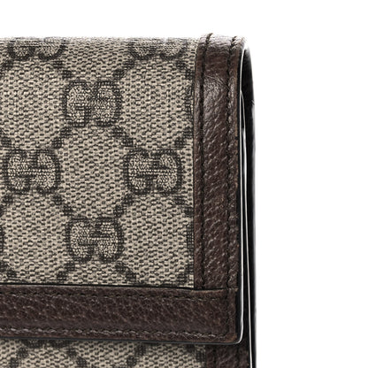 Gucci GG Supreme Monogram Web Ophidia Continental Wallet Brown 12 of 13
