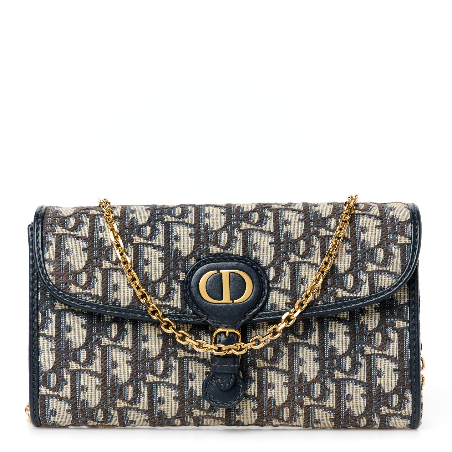 Oblique Bobby East West Pouch With Chain Blue