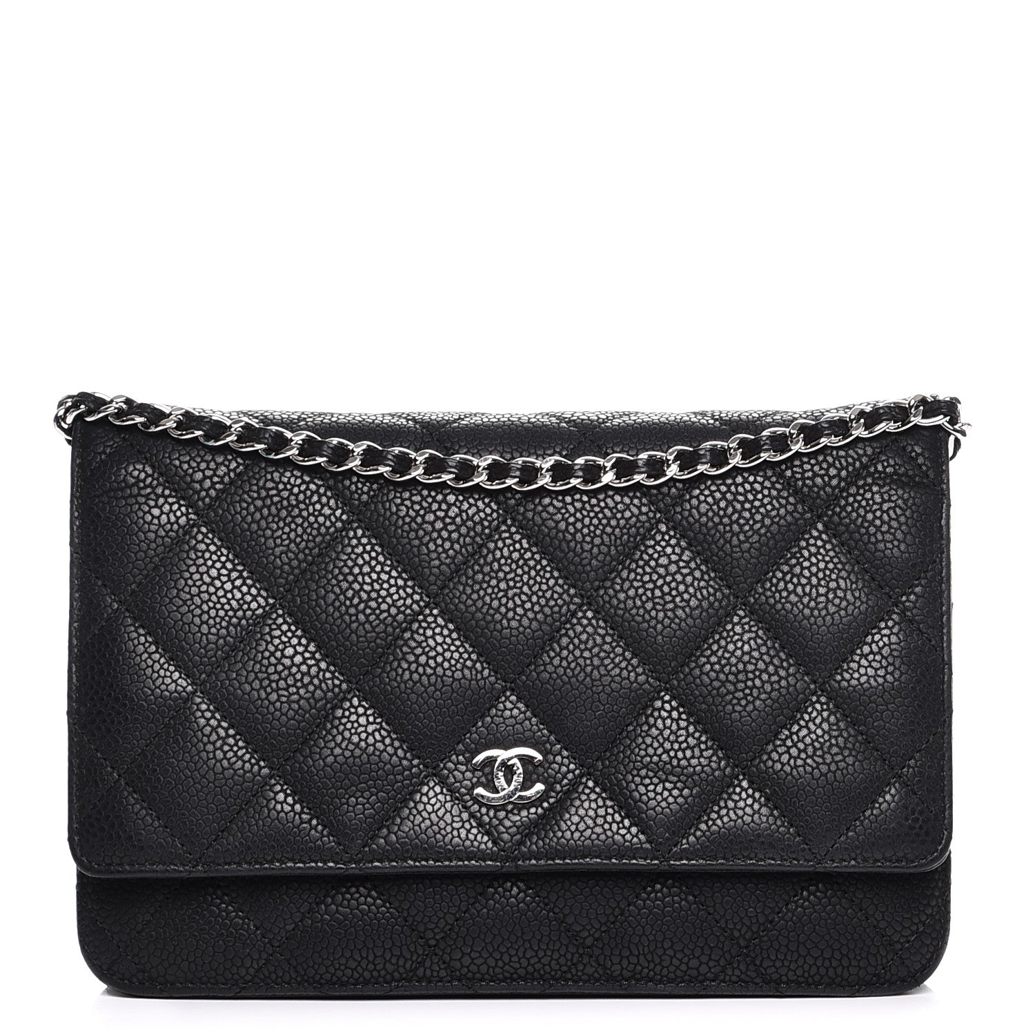 Chanel Caviar Quilted Wallet On Chain WOC Black 1 of 8