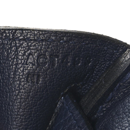 Hermes Togo Birkin 25 Bleu Nuit 7 of 13