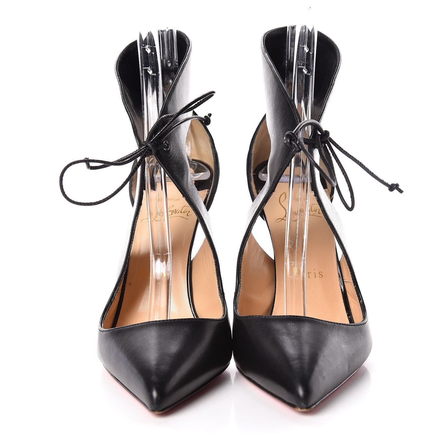 Christian Louboutin Suede Kid Ferme 100 Pumps 37.5 Black 2 of 12