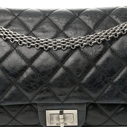 Chanel Metallic Aged Calfskin Quilted 2.55 Reissue 228 Flap Black 8 of 11