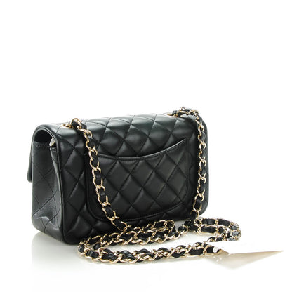 Chanel Lambskin Quilted Mini Rectangular Flap Black 3 of 8