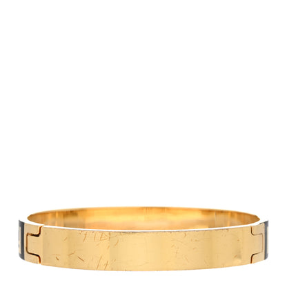 Fendi Brass Enamel FF Bracelet M Gold Black 2 of 7