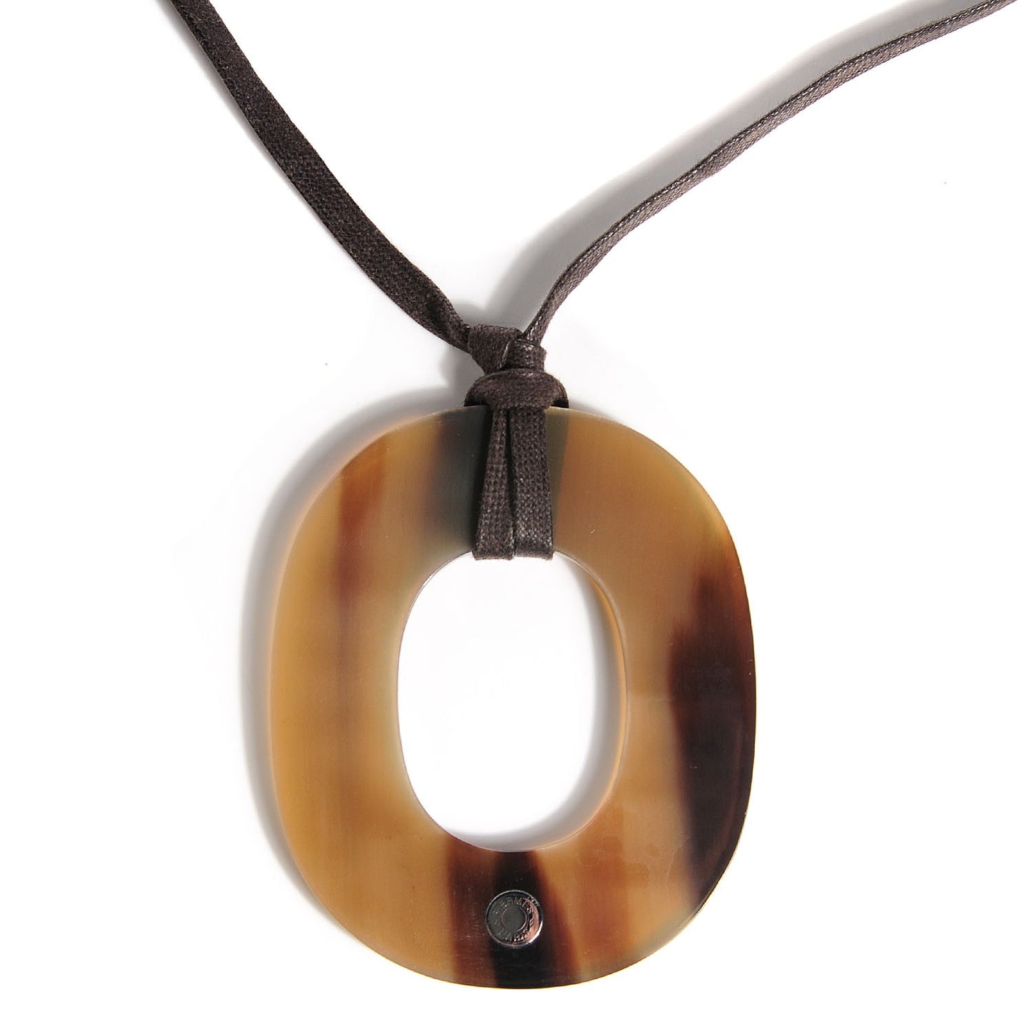 Buffalo Horn Isthme Clou de Selle Pendant Necklace